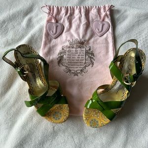 Juicy Couture Wedge Sandals 3 inch heel